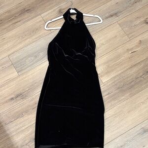 Ralph Lauren Black Velvet Backless Dress